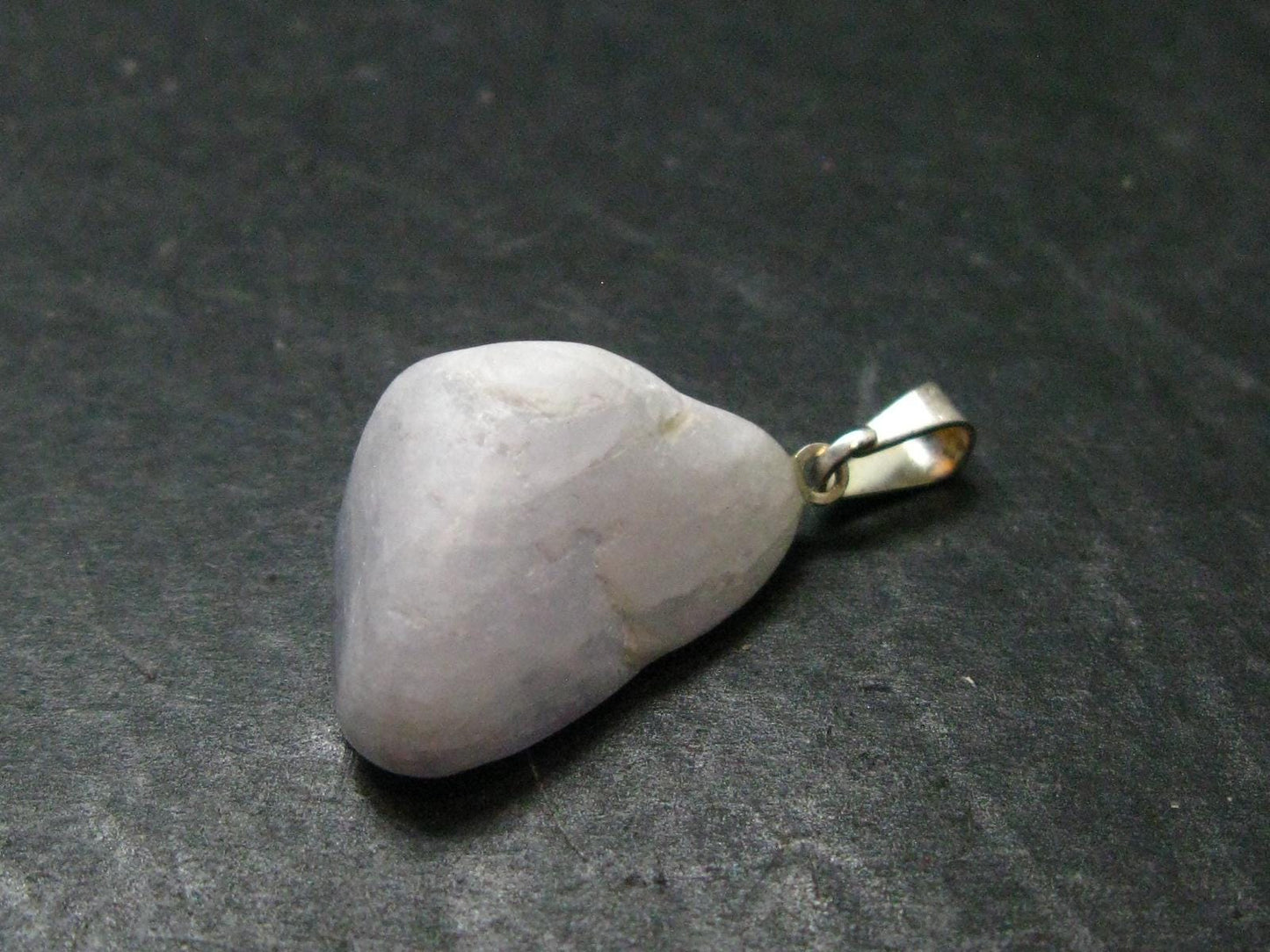 Nice Lilac Amblygonite Crystal Silver Pendant from Brazil - 1.1" - 4.30 Grams