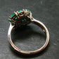 Emerald Faceted Silver Ring from Colombia - 3.40 Grams Total - Size 7
