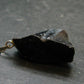Tibetan Black Tektite Silver Pendant From Tibet - 1.3" - 5.84 Grams