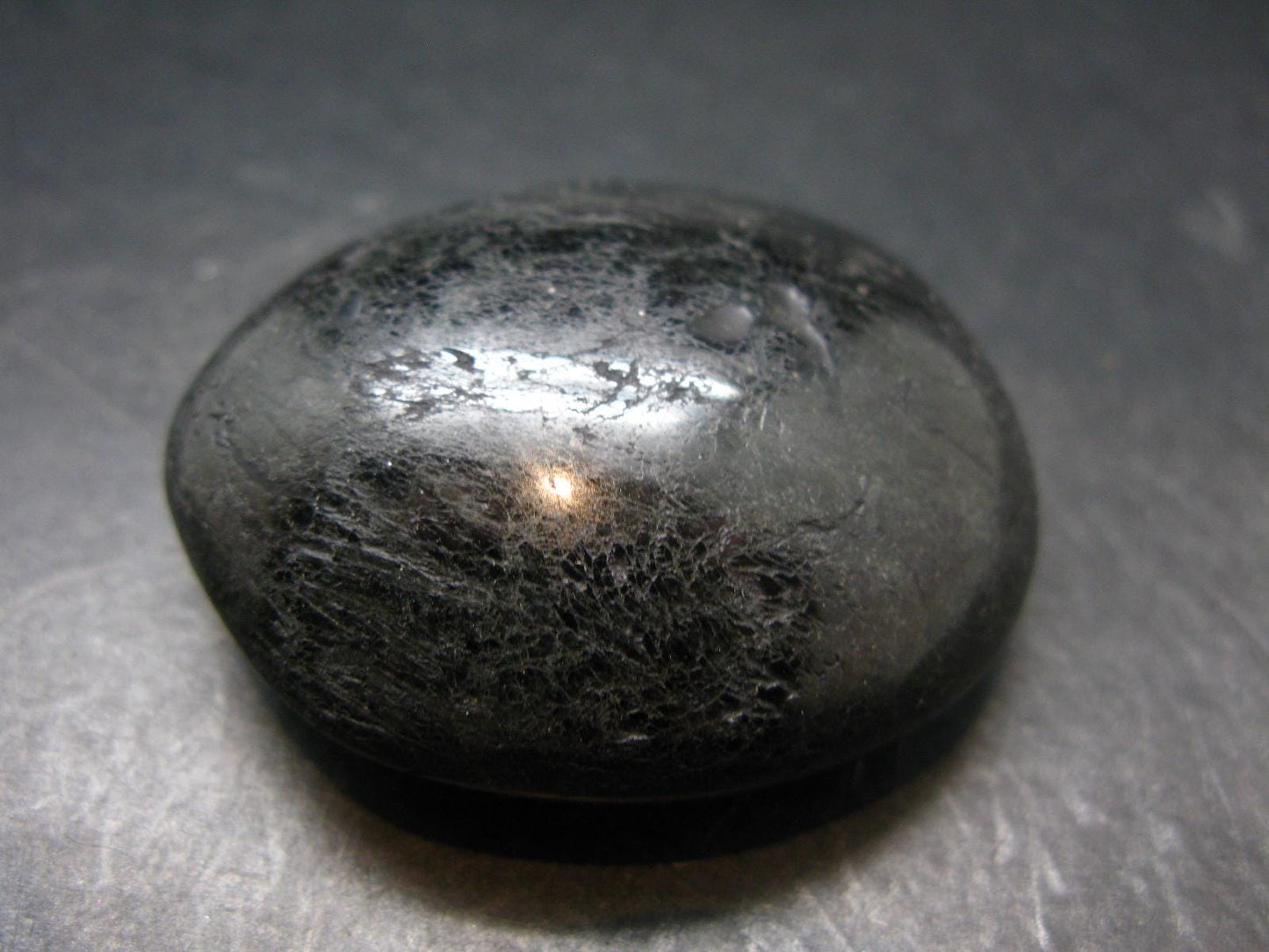 Fine Black Tourmaline Tumbled Stone From Namibia - 2.1"