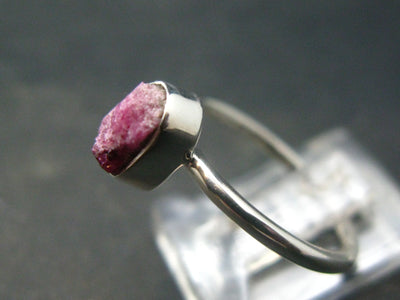 Bixbite Red Emerald Beryl Silver Ring From Utah USA - Size 6 - 1.90 Grams