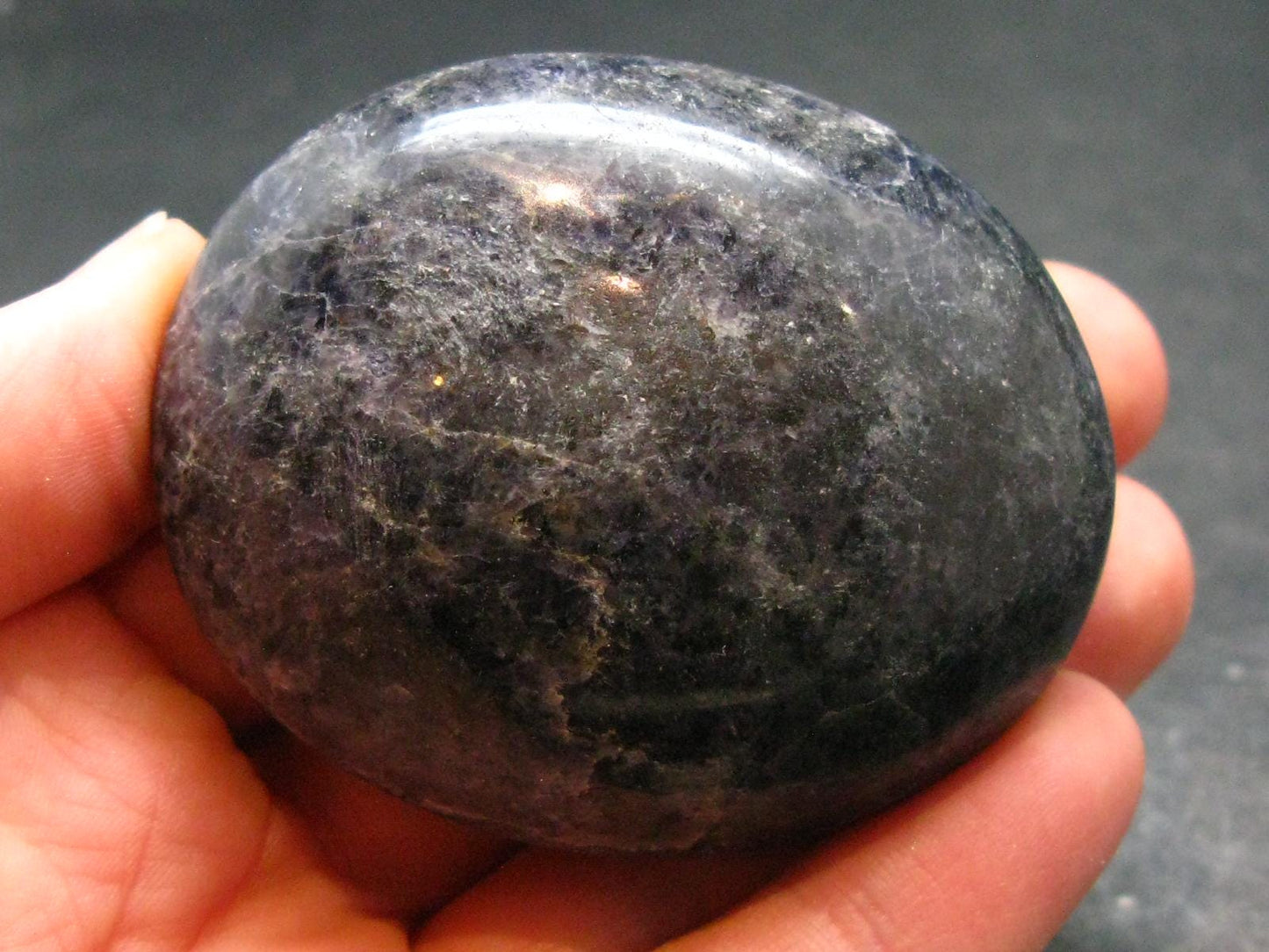 Rare Iolite Cordierite Tumbled Stone from Tanzania - 113.88 Grams - 2.2"