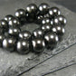 Shungite Genuine Bracelet ~ 7 Inches ~ 8mm Round Beads