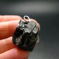Unpolished Elite Shungite Silver Pendant from Russia - 1.0" - 2.77 Grams