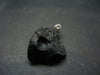 Tibetan Black Tektite Silver Pendant From Tibet - 1.2" - 3.74 Grams