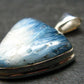 Blue Ice Glacierite Silver Pendant from Indonesia - 1.3" - 6.38 Grams