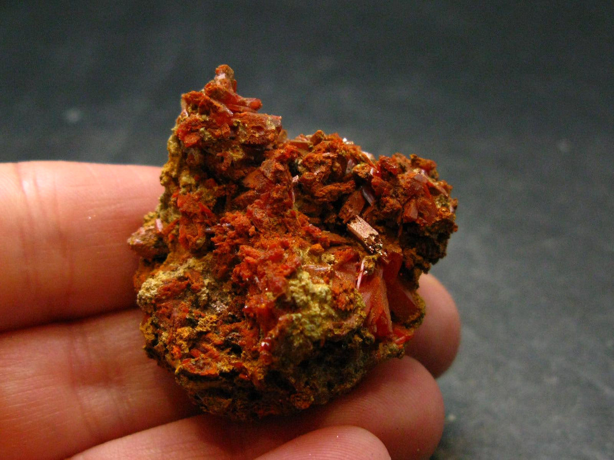 Rare Orange Crocoite Cluster From Australia - 1.3"- 30.40 Grams