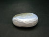 Rare Blue Lace Holly Chalcedony Agate Tumbled Stone From Malawi - 2.2"