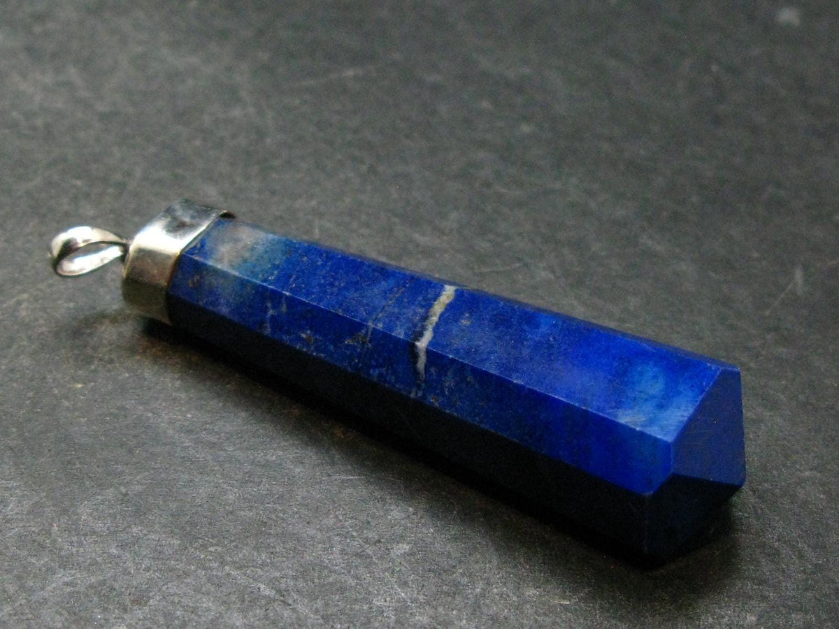 Lapis Lazuli Silver Pendant From Afghanistan - 2.8" - 21.19 Grams