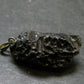 Tibetan Black Tektite Silver Pendant From Tibet - 1.4" - 5.46 Grams
