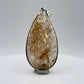 Golden Needle Quartz Teardrop Pendant – Natural Crystal Sterling Silver Jewelry
