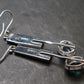 Blue Topaz 925 Silver Earrings from Brazil - 2.1" - 8.08 Grams