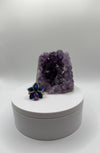 Natural Amethyst Ring – Sterling Silver with 14k Gold Plating – Flower Gemstone Ring – Crystal Jewelry – Elegant Statement Piece - Size 8.5
