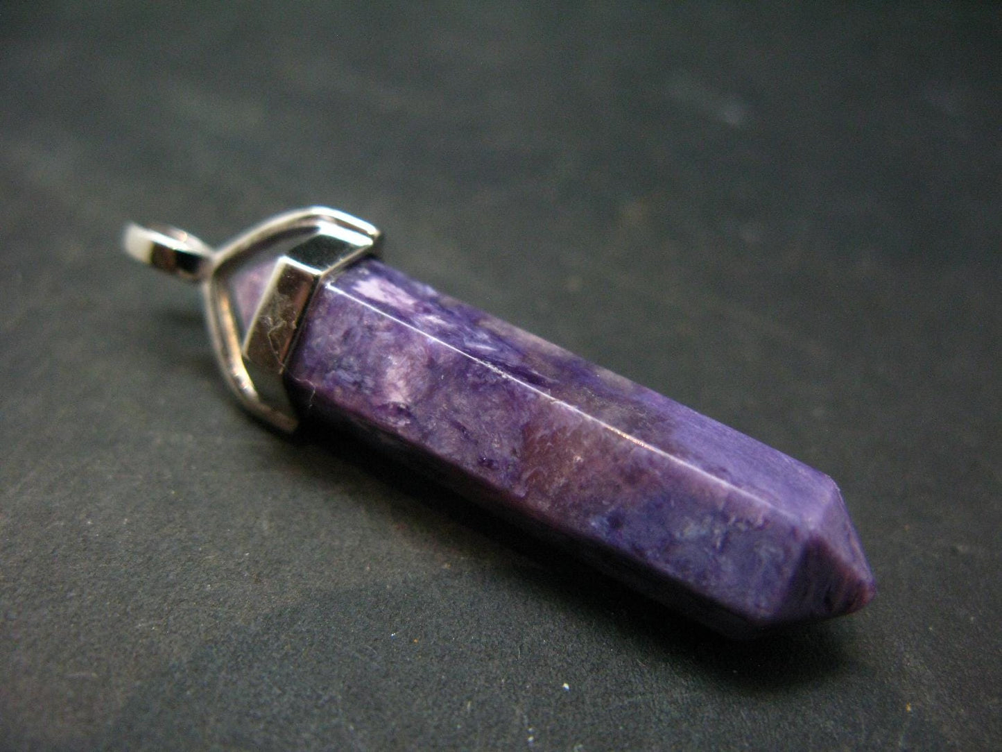 Rare High-Quality Charoite Pendant From Russia - 1.7" - 5.16 Grams