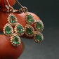 Gem Emerald Faceted Silver Earrings From Colombia - 2.58 Grams Total