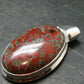 Crimson Cuprite w/ Chrysocola Silver Plated Pendant from Mexico - 1.7" - 8.54 Grams