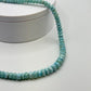 Larimar Round Bead Necklace Ocean Blue Gemstone Necklace Minimalist Jewelry Gift