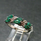 Emerald Faceted Silver Ring from Colombia - 2.97 Grams Total - Size 6.25