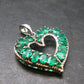 Emerald Silver Pendant 2.98 Carats Total Weight Of Stoned From Colombia - 0.84 Carats