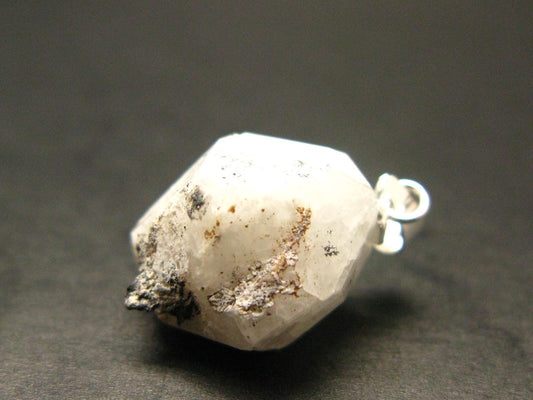 Large Perfect Analcime Silver Pendant from Canada - 0.8" - 2.92 Grams