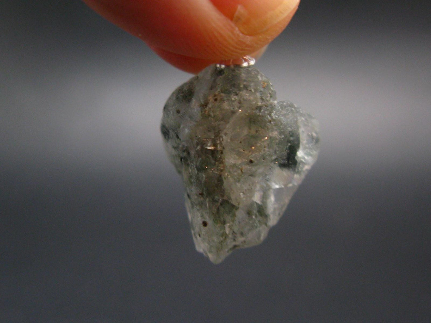 Phenakite Phenacite Crystal Silver Pendant From Brazil - 1.1" - 4.39 Grams