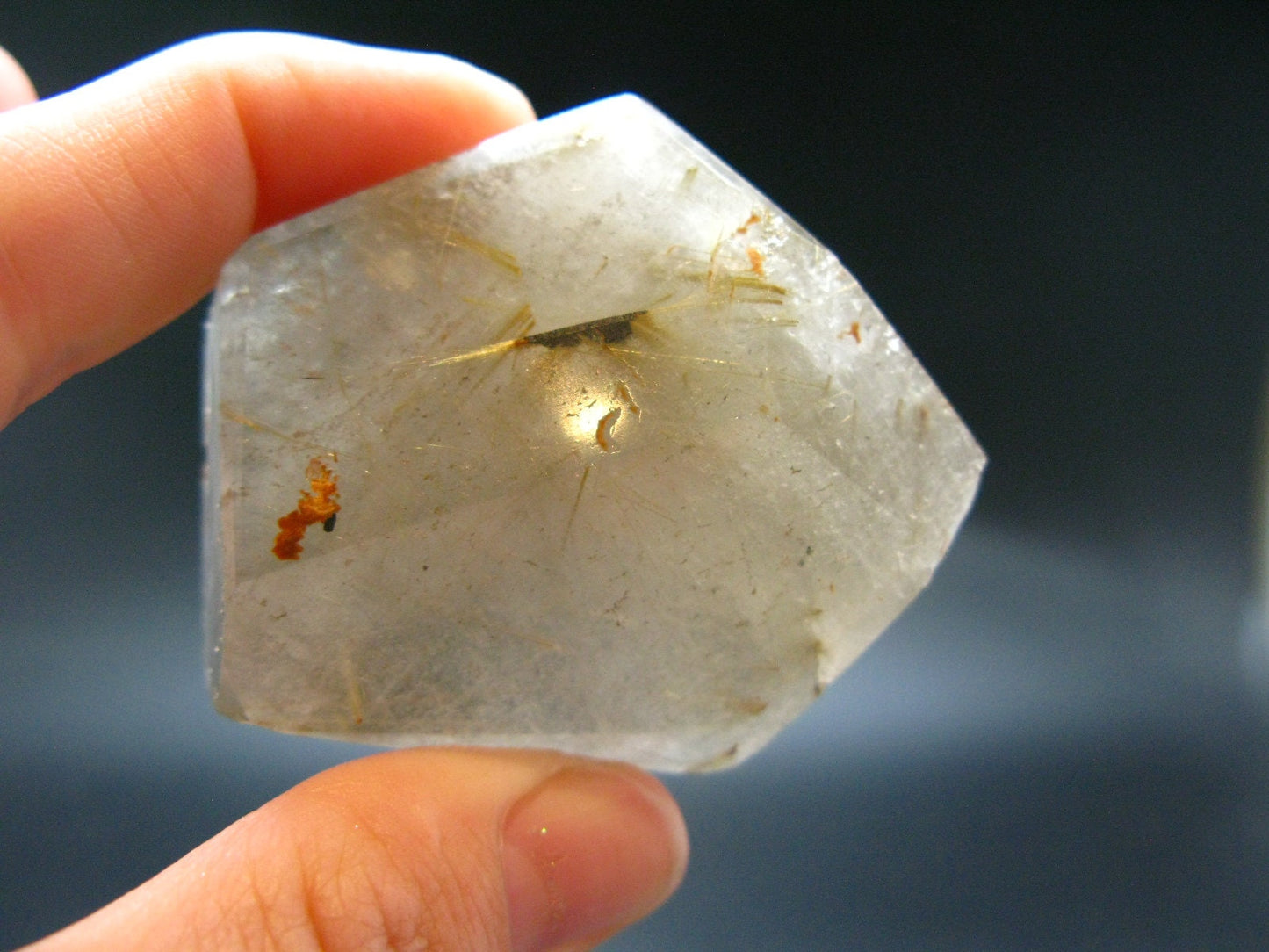 Large Polished Rutilated Quartz Crystal from Brazil - 2.0" - 79.56 Grams