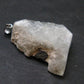 Clear Apophylite Apophyllite Crystal Silver Pendant From India - 1.4" - 8.72 Grams