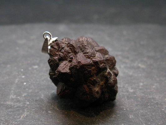 Very Rare Z-Stone (Limonite after Marcasite) Silver Pendant from Sahara Dessert, Egypt - 1.4" - 15.33 Grams