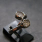 Gray Herderite Silver Ring from Africa - Size 7 - 1.95 Grams