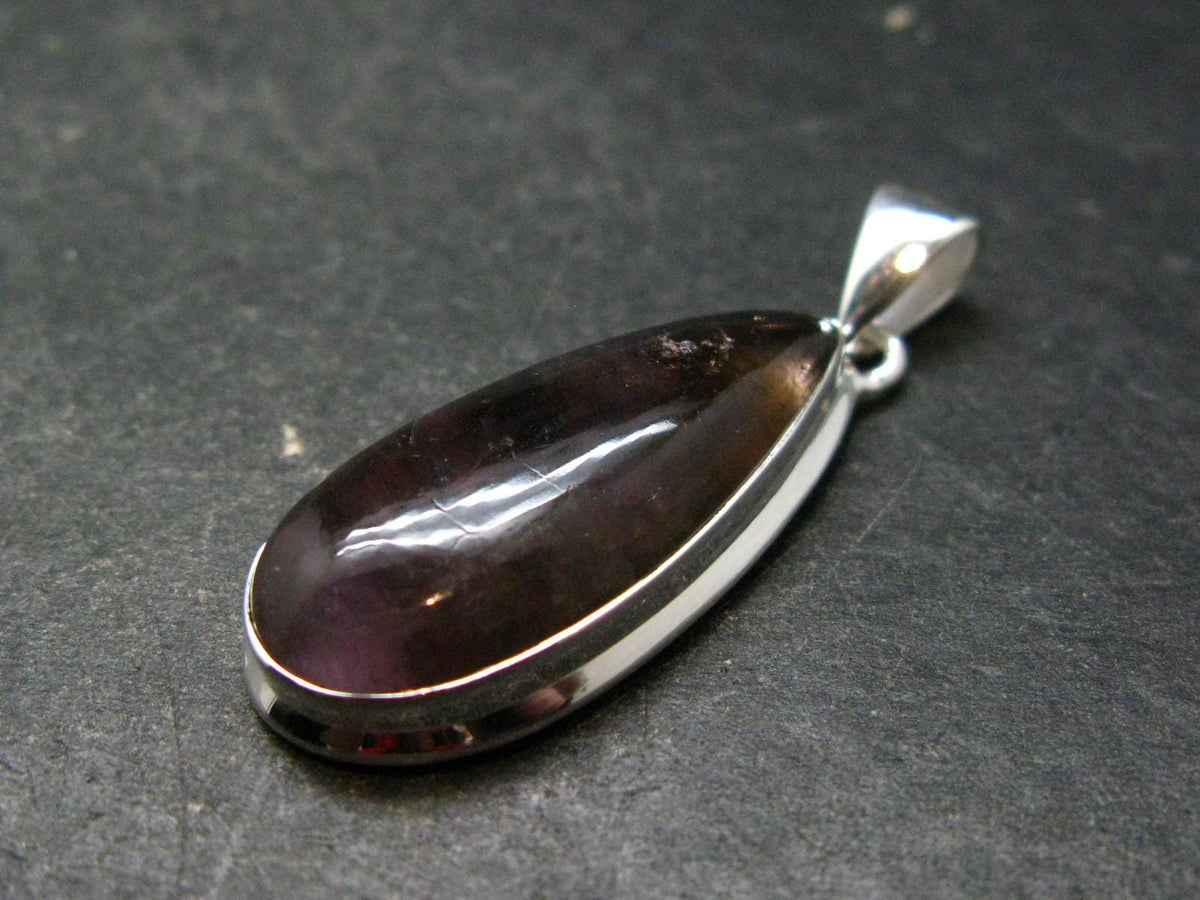 Cacoxenite Super 7 Silver Plated Pendant From Brazil - 1.6" - 5.88 Grams