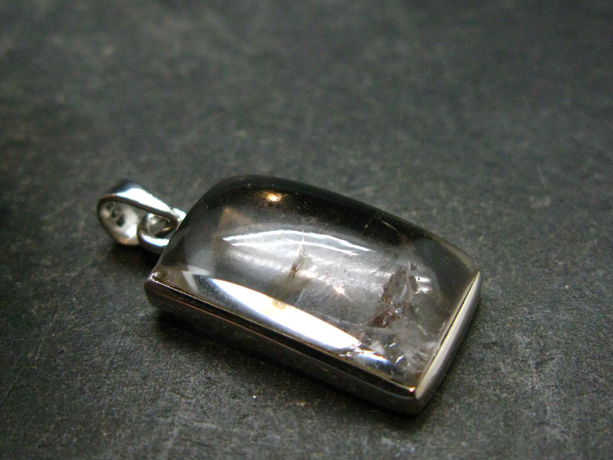 Nice Danburite Crystal Silver Pendant from Mexico - 1.2" - 5.18 Grams