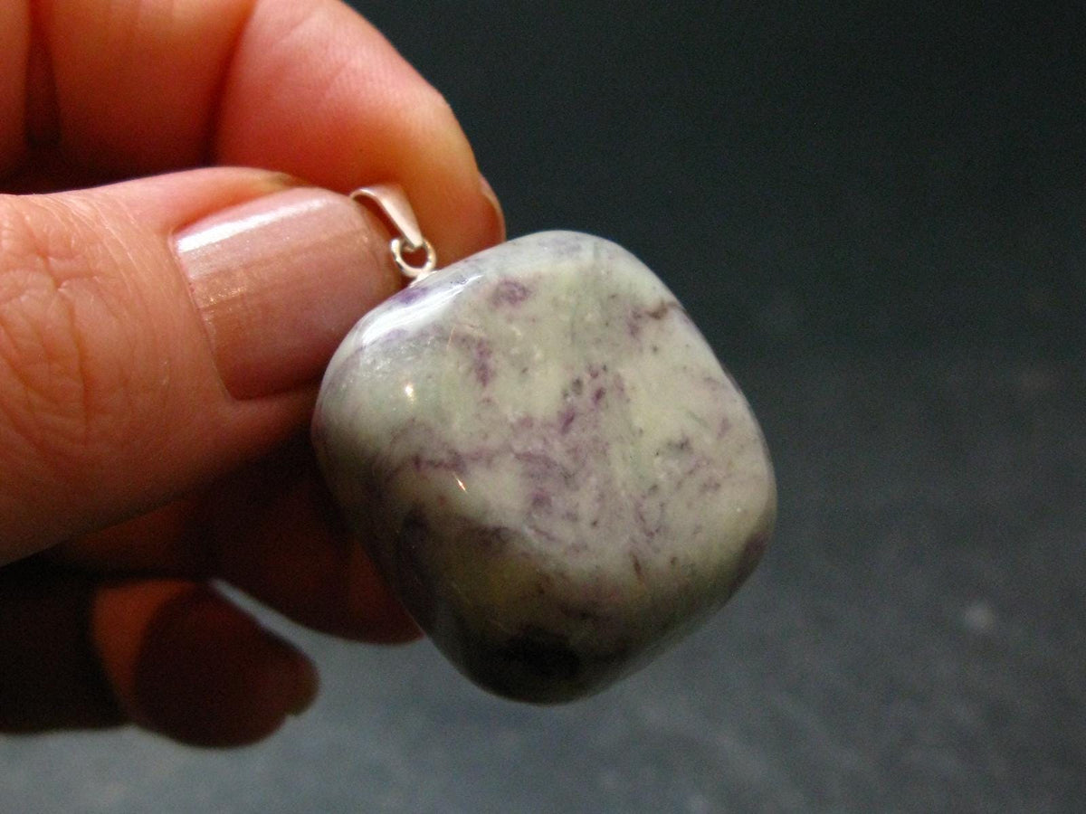 Very Rare Kammererite Chrome Clinochlore Silver Pendant from Turkey - 1.3"