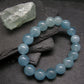 Aquamarine Genuine Bracelet ~ 7 Inches ~ 12mm Round Beads
