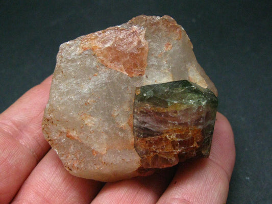 Watermelon Tourmaline in Quartz Cluster From Madagascar - 2.1" - 79.6 Grams