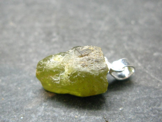 Chrysoberyl Crystal Silver Pendant From Brazil - 2.33 Grams