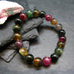 AAA Grade Gem Watermelon Bicolor Tourmaline Genuine Bracelet ~ 7 Inches ~ 10mm Round Beads