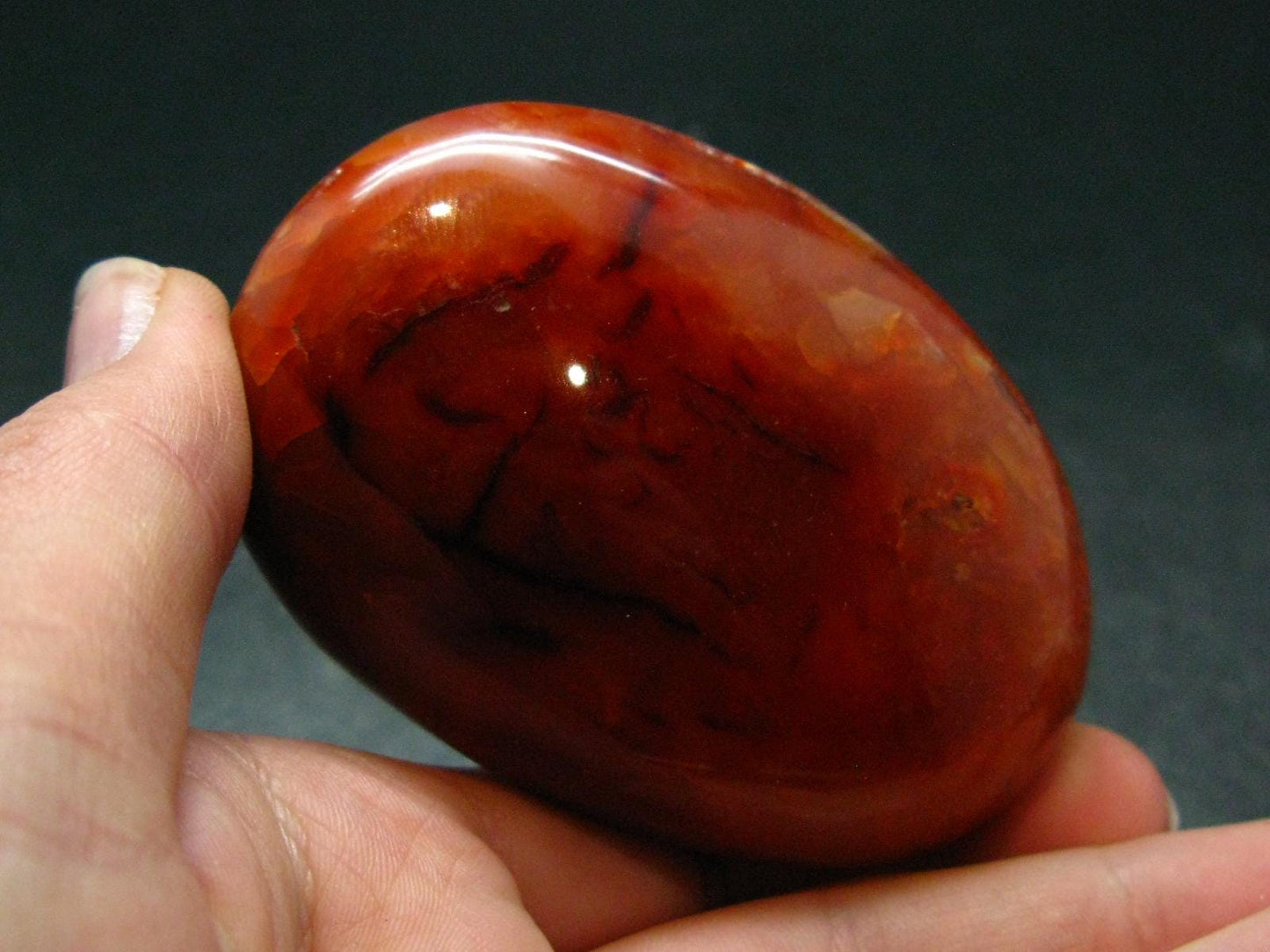 Carnelian Tumbled Stone From Madagascar - 2.7" - 122.69 Grams