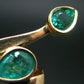 Genuine Emerald Pendant in 14k Yellow Gold from Colombia - 0.95 Carats - 1.2"