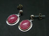 Rhodochrosite Gem Sterling Silver Earrings From Alma Colorado - 0.8" - 3.45 Grams