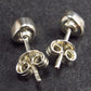 Natural Raw Shiny Sunstone Studs Earrings In Sterling Silver - 0.6"