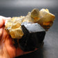 Fine Black Tourmaline and Smoky Quartz Crystal From Namibia - 3.6"