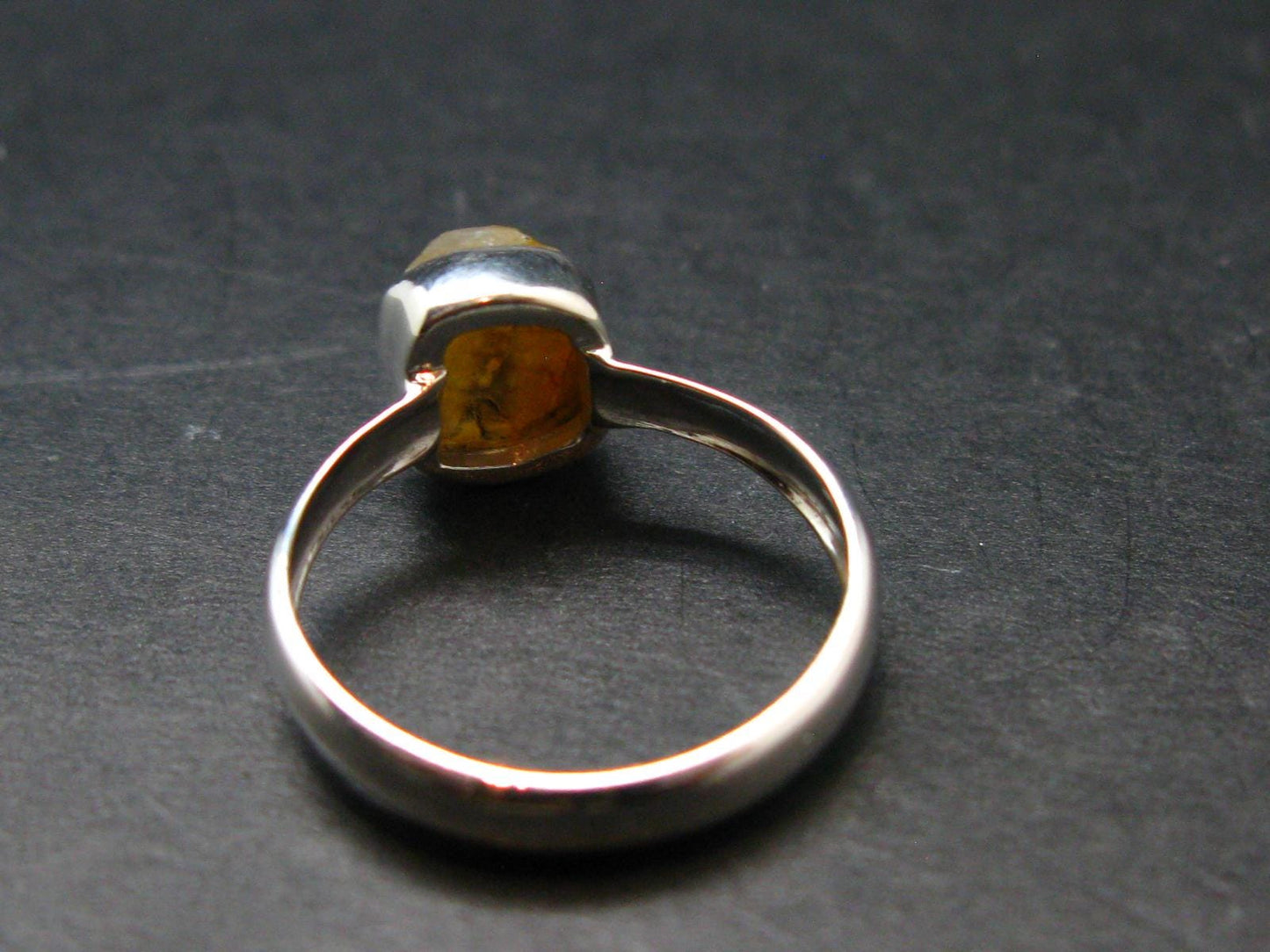 Green Herderite Silver Ring From Brazil - 1.79 Grams - Size 6