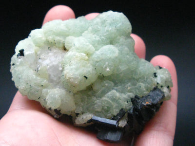 Babingtonite with Quartz Cluster From China - 2.5"