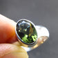 Moldavite Tektite Facetted Silver Ring from Czech Republic - Size 8 - 5.20 Grams