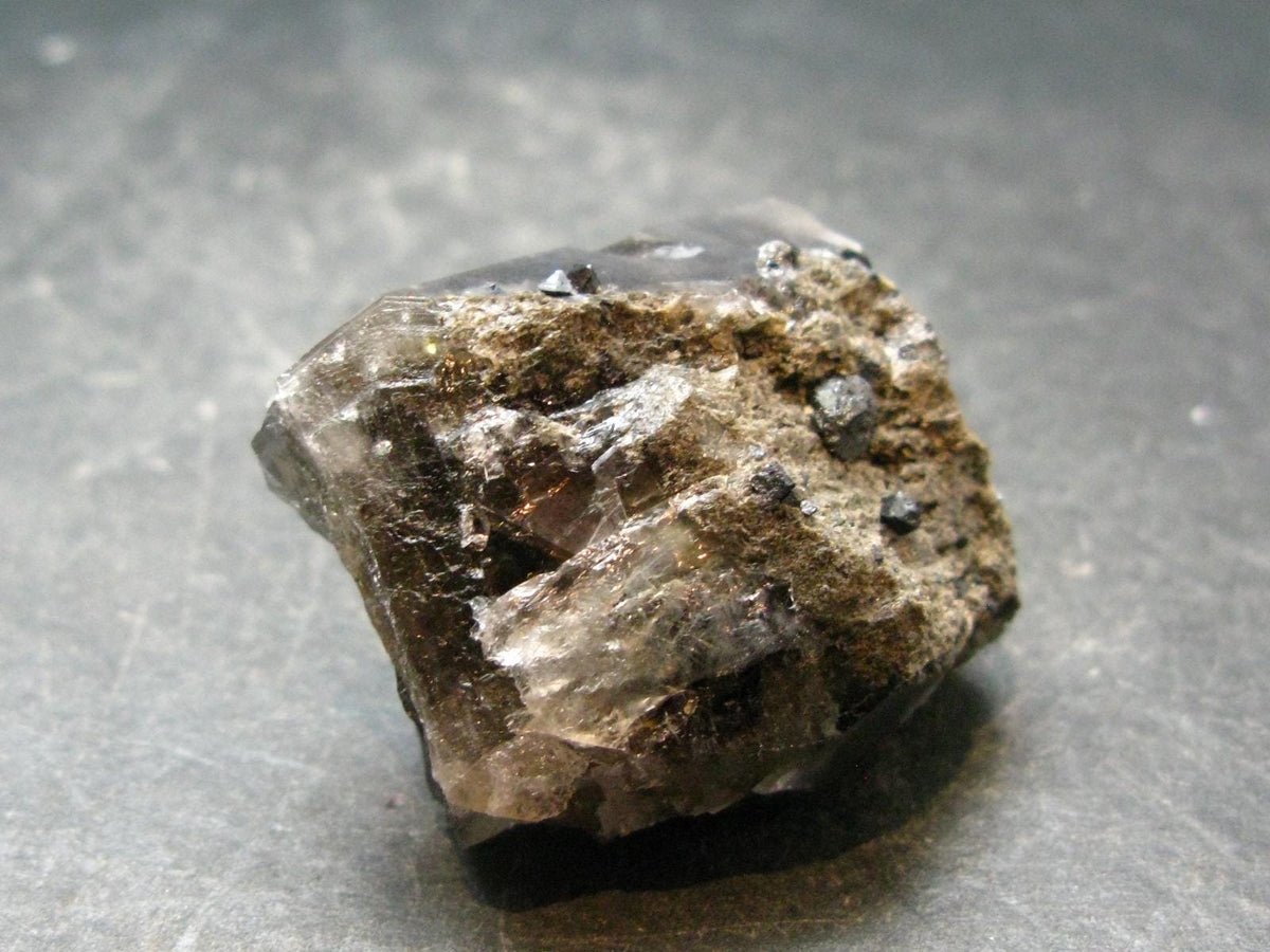 Brookite On Quartz Cluster From Arkansas - 36.46 Grams - 1.6"