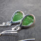 Tsavorite Gem Green Garnet Sterling Silver Earrings from Tanzania - 3.16 Grams