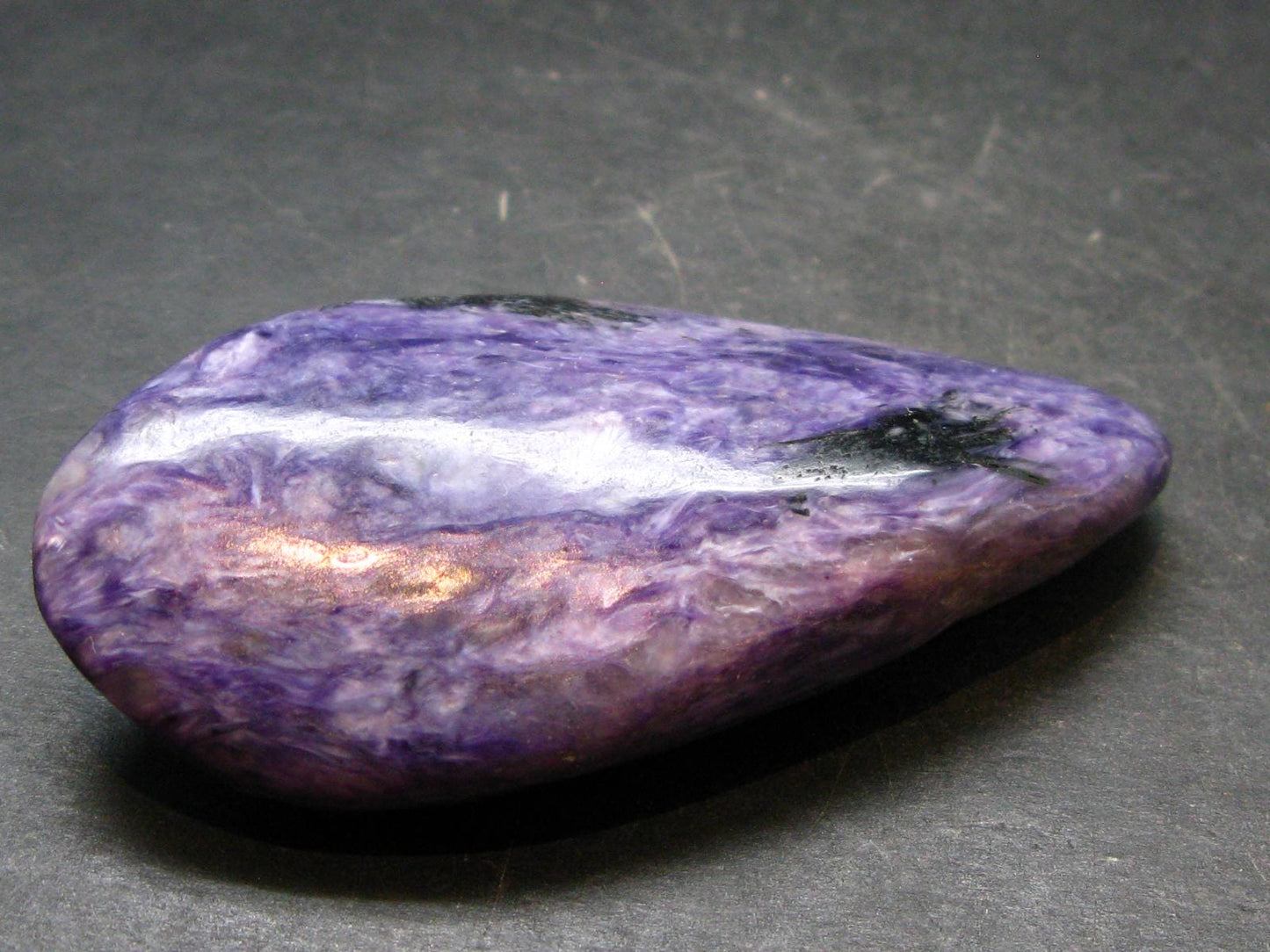 Large Nice Charoite Tumbled Stone from Russia - 63.94 Grams - 2.8"