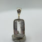 Natural Phenakite (Phenacite) Rectangular Faceted Pendant in Sterling Silver – Clear Crystal Necklace – 1.64 Grams