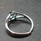 Natural Facetted Blue Topaz Crystal Ring - 1.88 Grams - Size adjustable