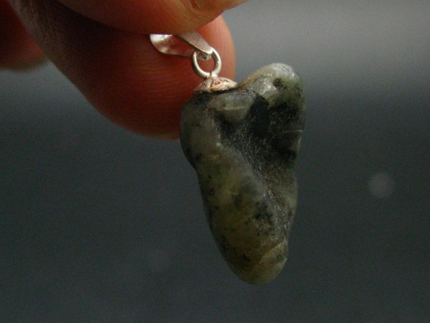 Phenakite Phenacite Tumbled Silver Pendant From Russia - 1.0" - 2.87 Grams